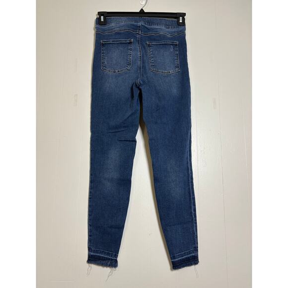 Spanx Medium Raw Hem Pull On Stretch Skinny Straight Leg Jeggings - Picture 5 of 6